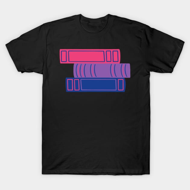 Bi Book Pride Stack T-Shirt by Made Adventurous